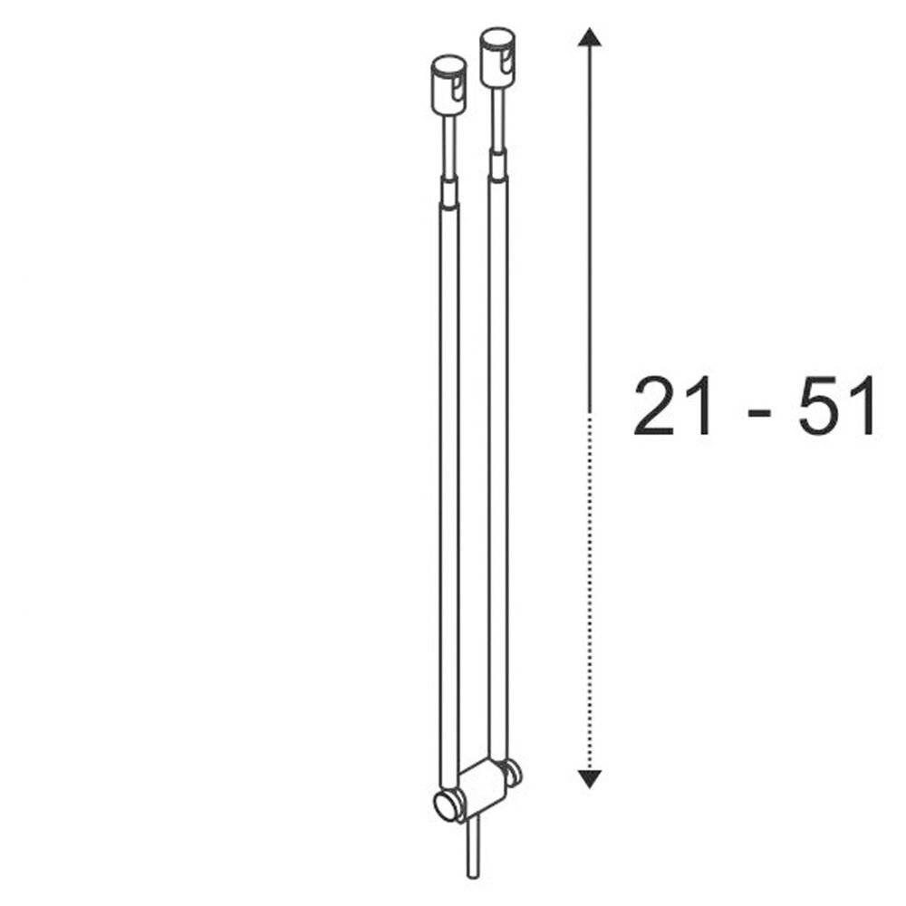 SLV TENSEO TELESKOP Niedervolt-Seilsystem-Leuchte GX5.3 Schwarz