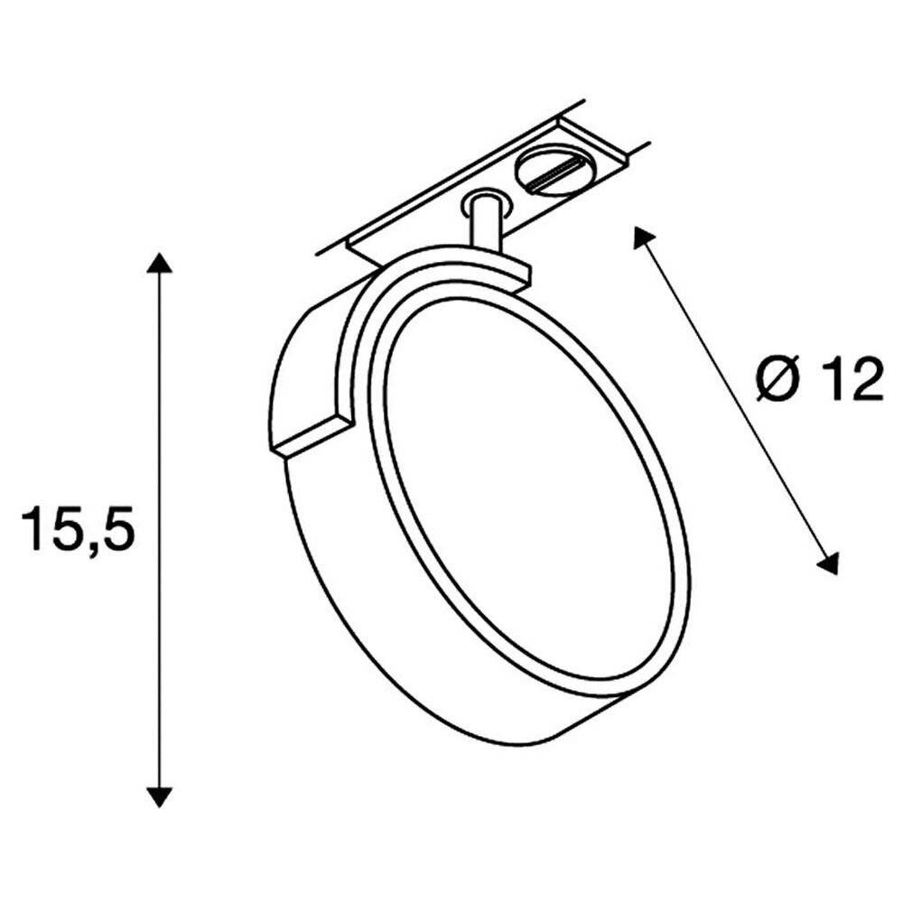 SLV 143541 Hochvolt-Schienensystem-Leuchte GU10 Weiß