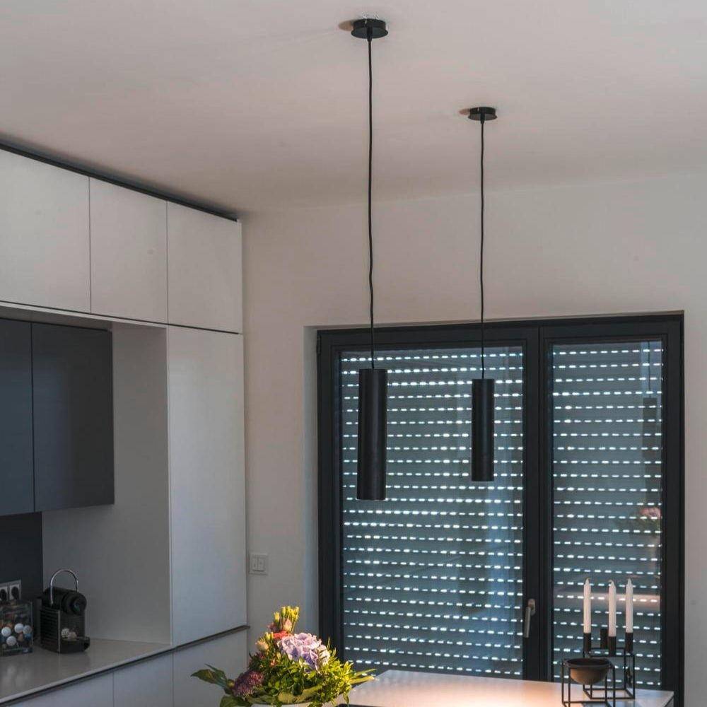 SLV ENOLA B 151850 Pendelleuchte Energiesparlampe GU10 50W Schwarz