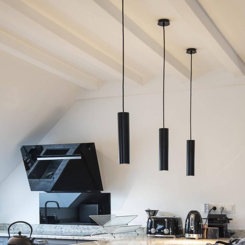 SLV ENOLA B 151850 Pendelleuchte Energiesparlampe GU10 50W Schwarz