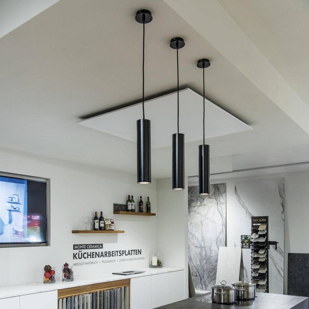 SLV ENOLA B 151850 Pendelleuchte Energiesparlampe GU10 50W Schwarz
