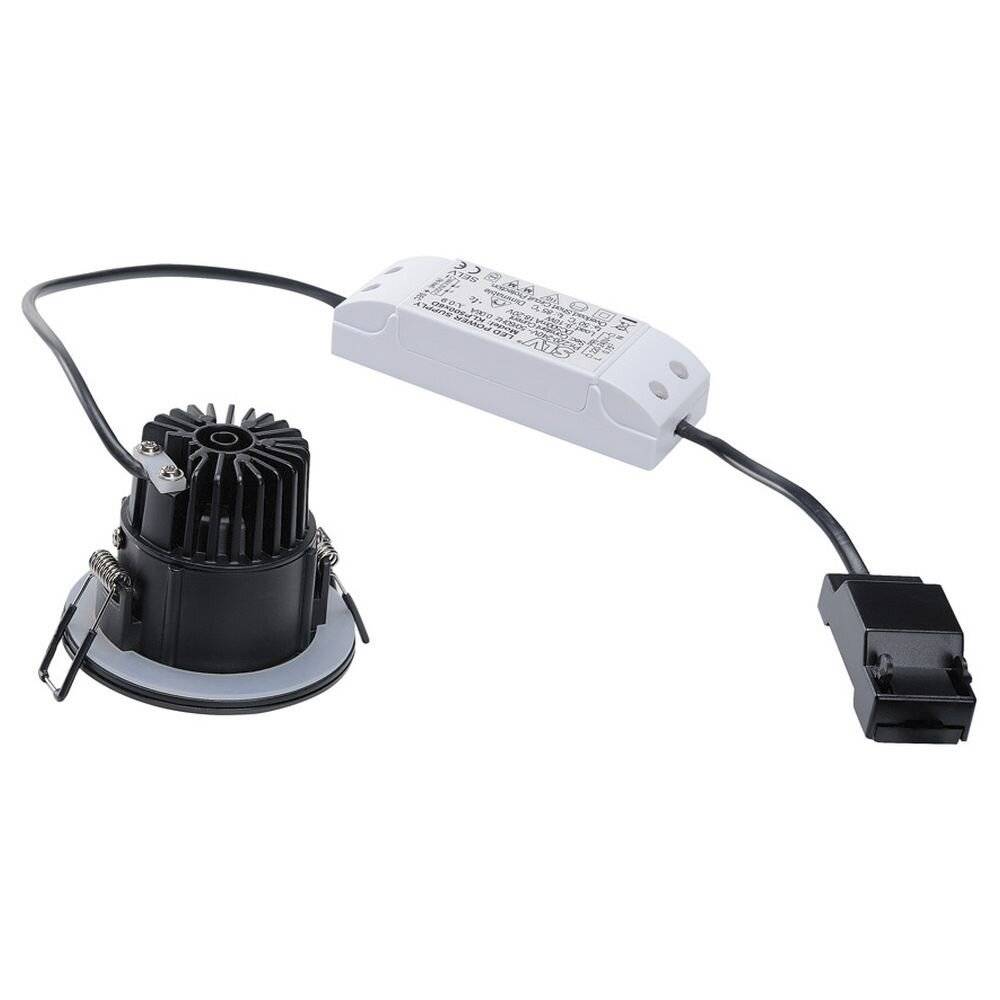 SLV 114440 Patta-F LED-Einbauleuchte LED LED fest eingebaut 12W Schwarz (matt)