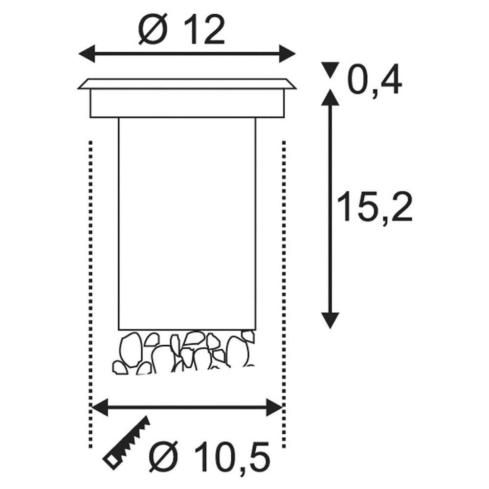 SLV Solasto 227680 Außeneinbauleuchte GU10 LED 6W Edelstahl