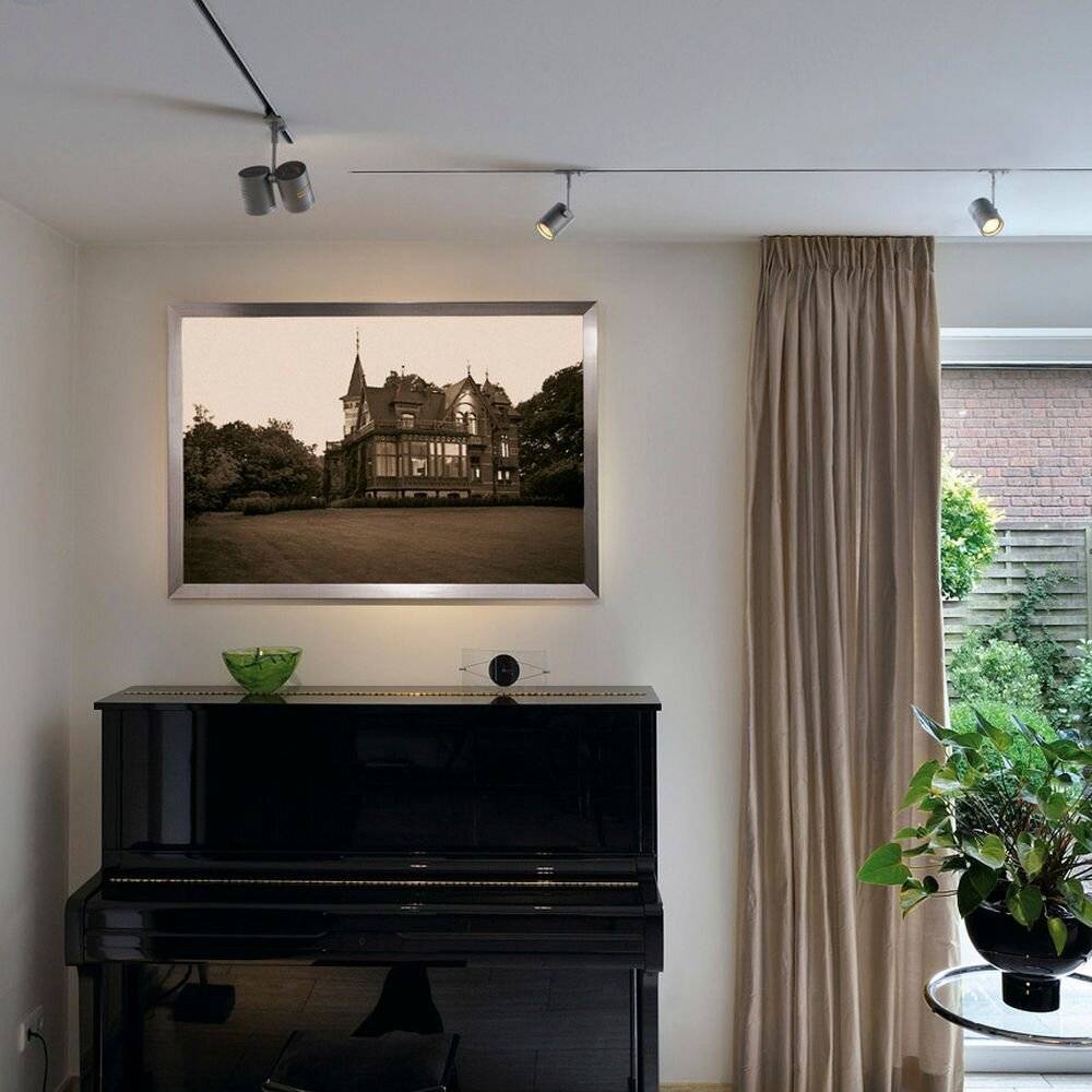 SLV Bima I 143442 Hochvolt-Schienensystem-Leuchte 1phasig GU10 50W Halogen Silber