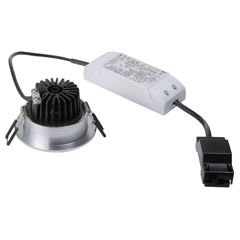 SLV 114426 Patta-I LED-Einbauleuchte LED LED fest eingebaut 12W Aluminium (gebürstet)