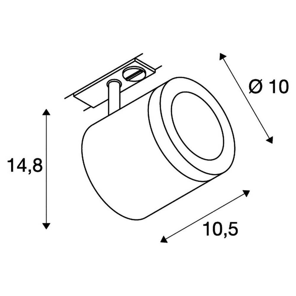 SLV 143951 Hochvolt-Schienensystem-Leuchte 11 W Weiß