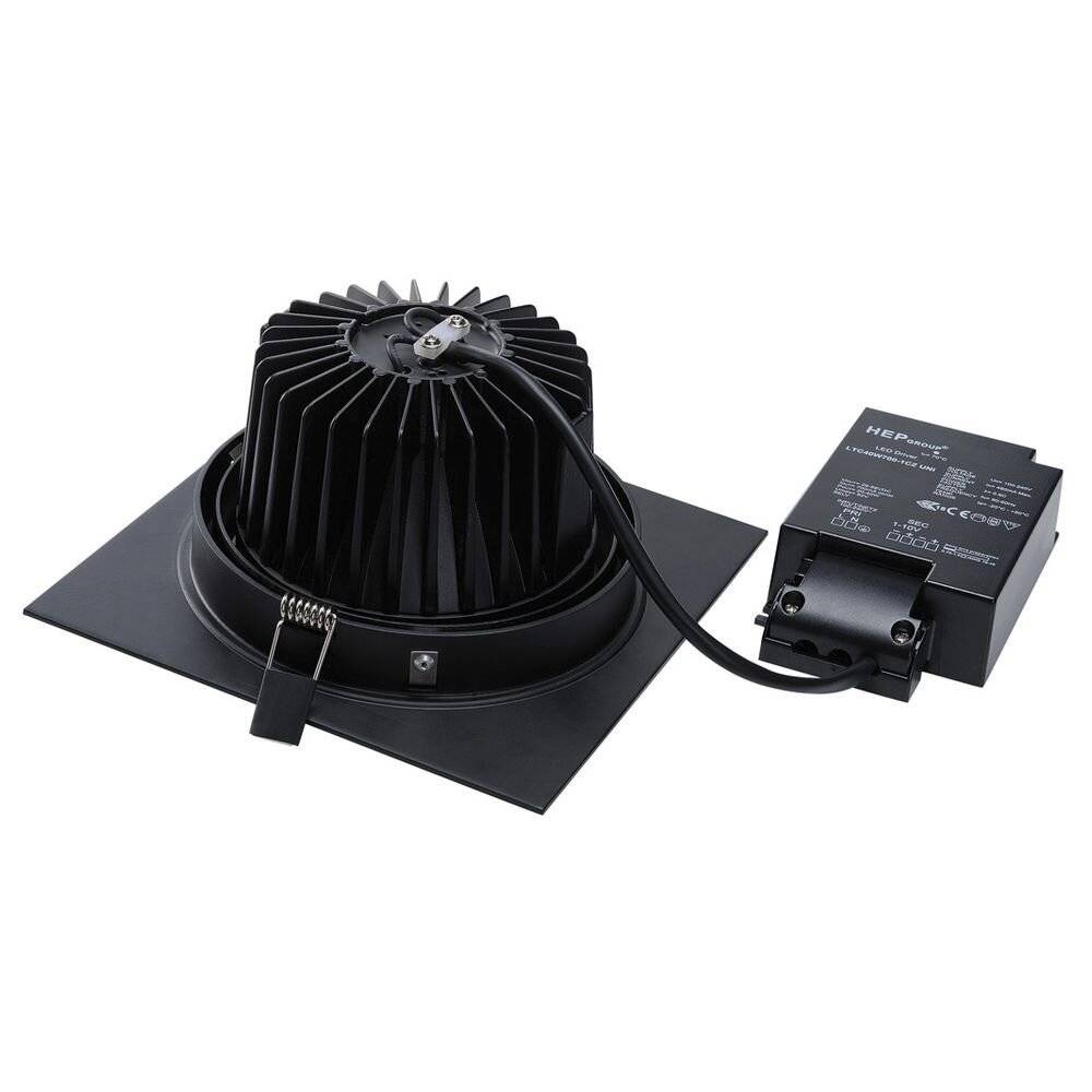 SLV 114280 New Tria 1 Set LED-Einbauleuchte LED LED fest eingebaut 25W Schwarz (matt)