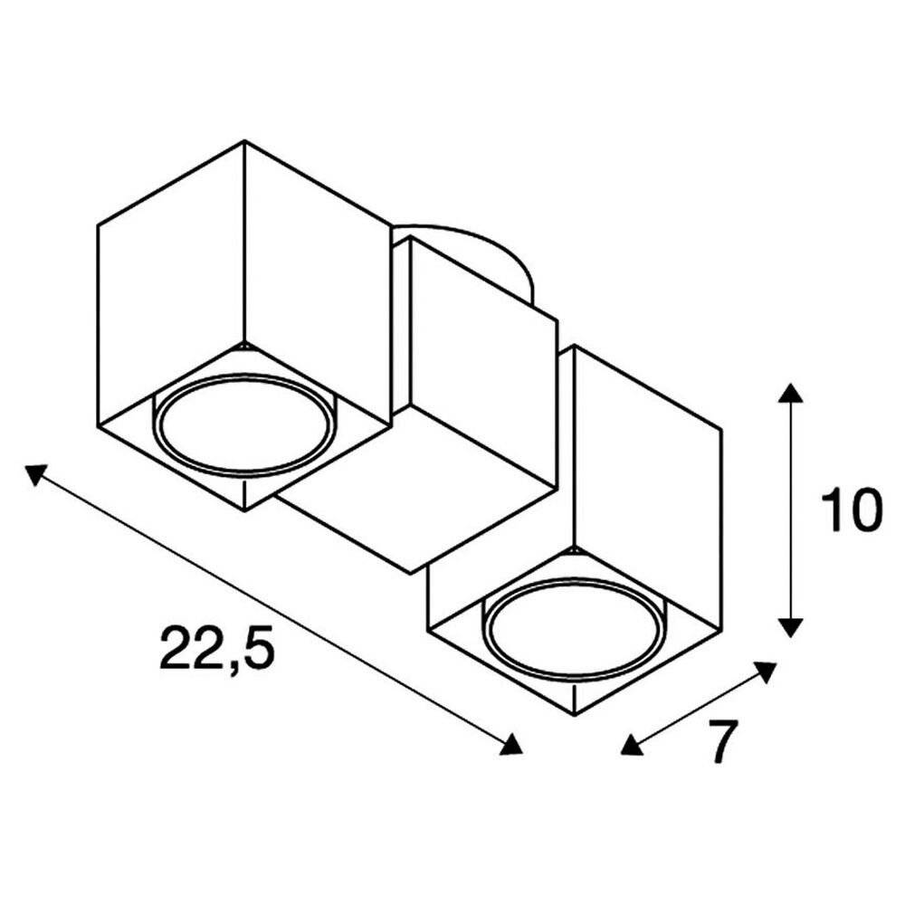 SLV Altra Dice 151531 Deckenstrahler Halogen GU10 100 W Weiß