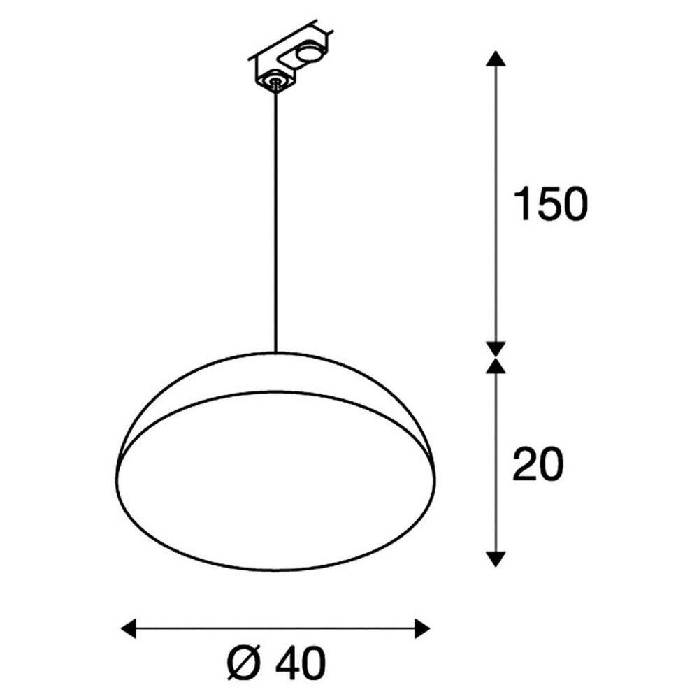 SLV Hochvolt-Schienensystem-Leuchte E27 Schwarz, Gold