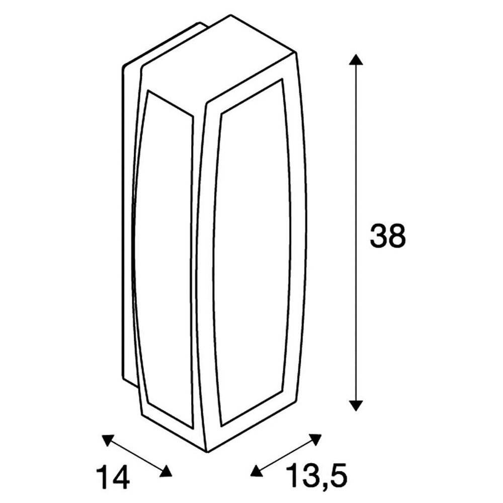 SLV Meridian 230085 Außenwandleuchte mit Bewegungsmelder Energiesparlampe, LED E27 20 W Anthrazit