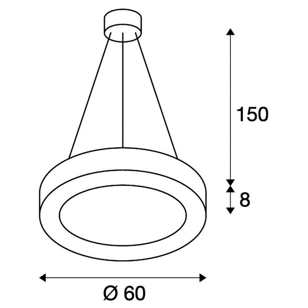 SLV 133840 LED-Pendelleuchte 35W Schwarz