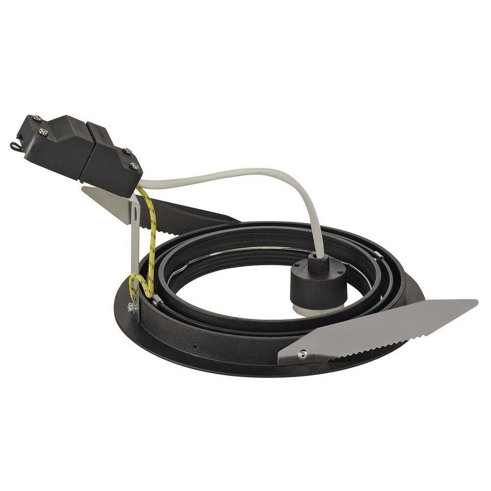 SLV 113550 New Tria 1 Einbauleuchte Halogen, LED GU10 75W Schwarz (matt)