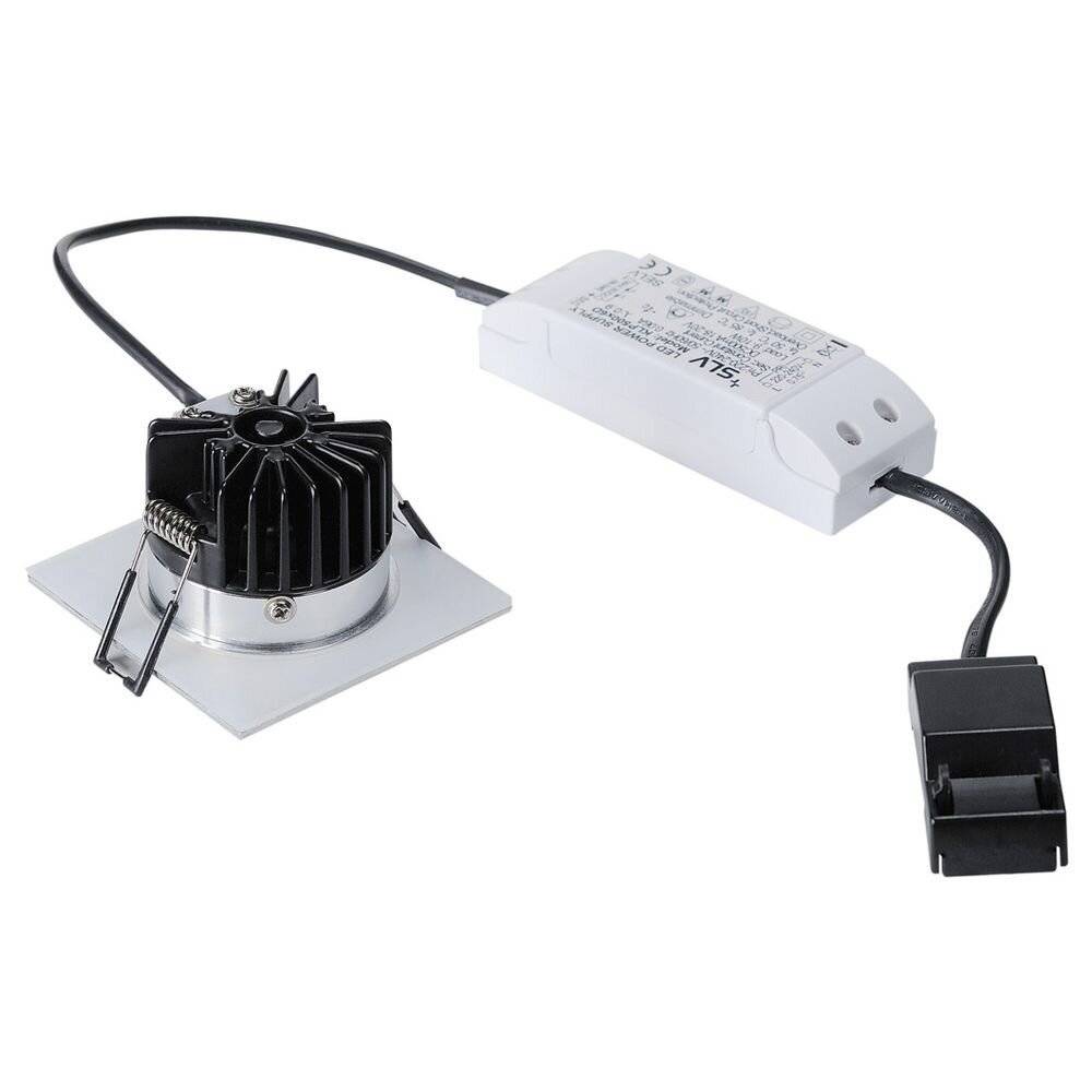 SLV 114436 Patta-I LED-Einbauleuchte LED LED fest eingebaut 12W Aluminium (gebürstet)