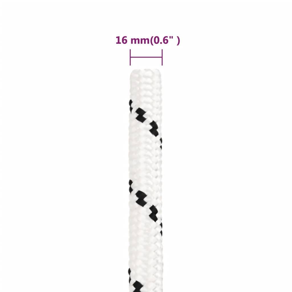 vidaXL Arbeitsseil Weiß 16 mm 100 m Polyester