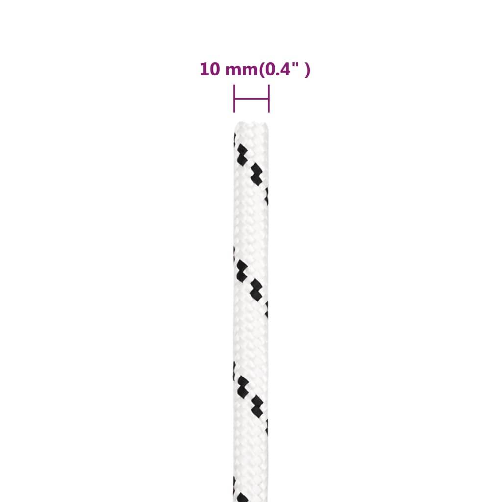 vidaXL Arbeitsseil Weiß 10 mm 100 m Polyester