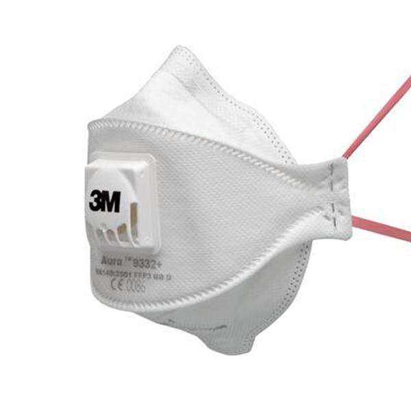 3M Atemschutzmaske Aura 9332+ FFP3 10 StückSchutzausrüstung - Weiß - 10er