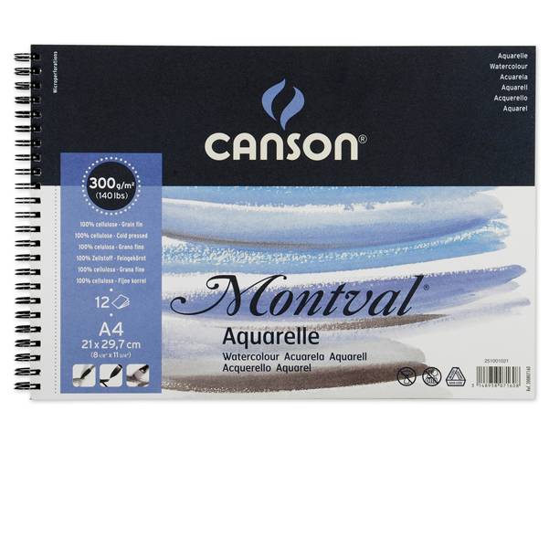 CANSON Aquarellblock "Montval", 210 x 297 mm, 300 g/qm