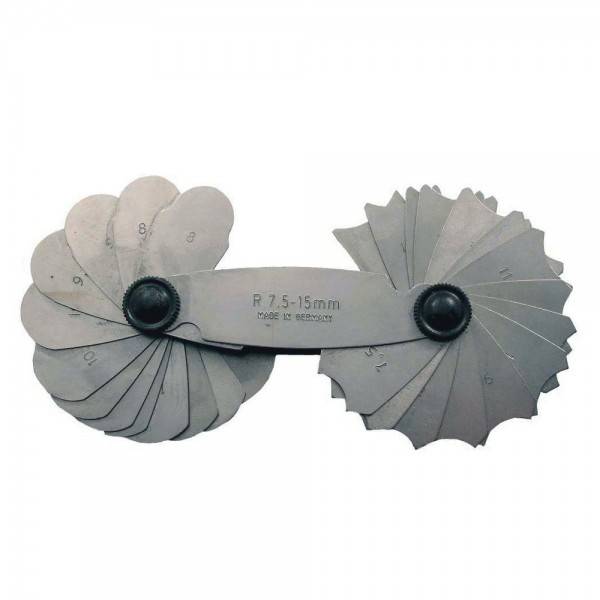 Dönges Radienschablonen-Satz, Messbereich 7,5 - 15,0 mm, Blattanzahl 16 St.