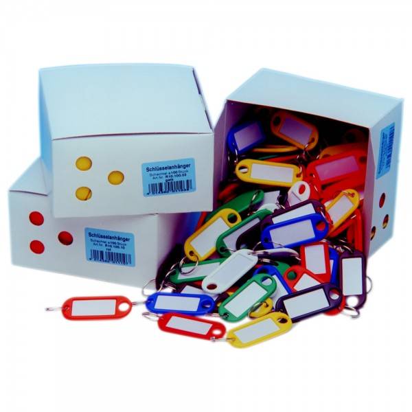 Dönges Schlüsselanhänger mit Loch und S-Haken, Farbe gemischt sortiert