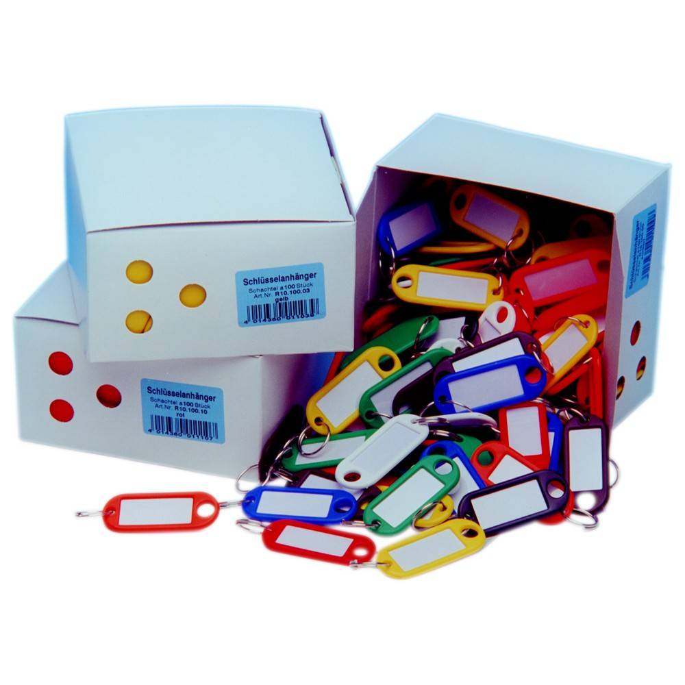 Dönges Schlüsselanhänger mit Loch und S-Haken, Farbe gemischt sortiert