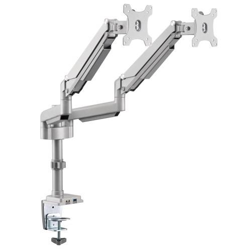 Tripp Dual-Display Flex-Arm Mount for 17" to 32" Monitors - Clamp or Grommet, US