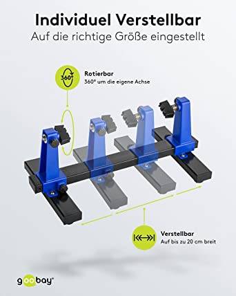 Goobay 51220 Platinenhalter Löthilfe zur 360° Drehung von Platinen & Werkstücken Dritte Hand löten Leiterplattenhalter