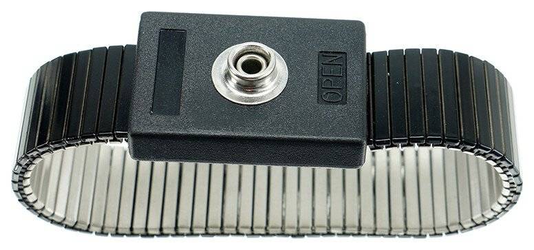 ESD-Armband, 7 mm Druckknopf, Metall