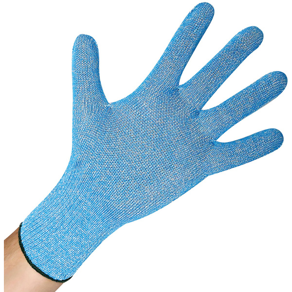 Hygostar Schnittschutzhandschuh CUT ALLFOOD SENSITIVE blau, Glasfaserseele, 13 Gauge, lebensmittelecht, Größe L/9