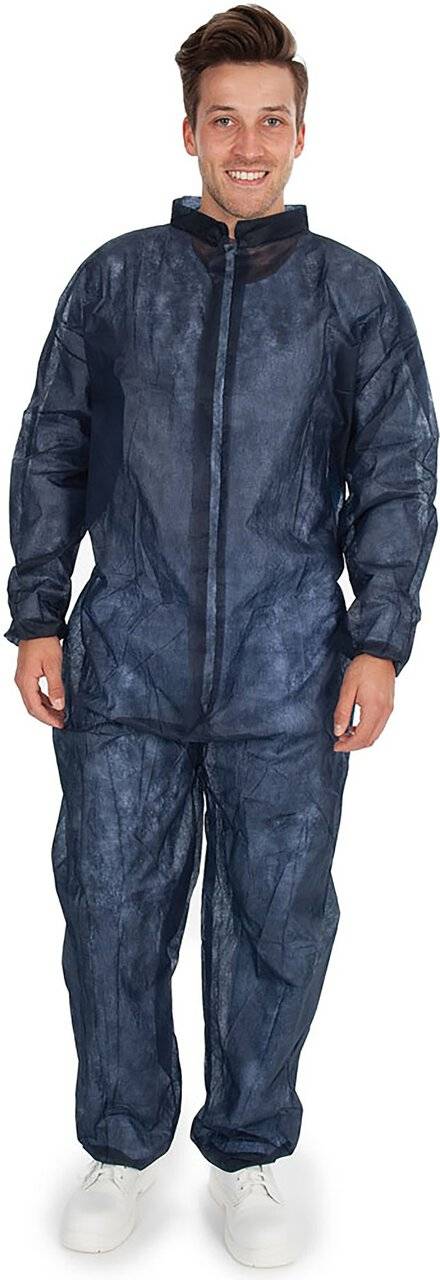 Hygobase Overall "Eco", PP, XXL, dunkelblau Taillen + Armgummi, ohne Kapuze