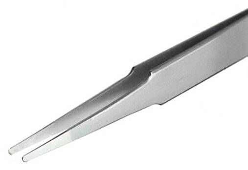 Pinzette, mit flachen und runden Spitzen, 120 mm