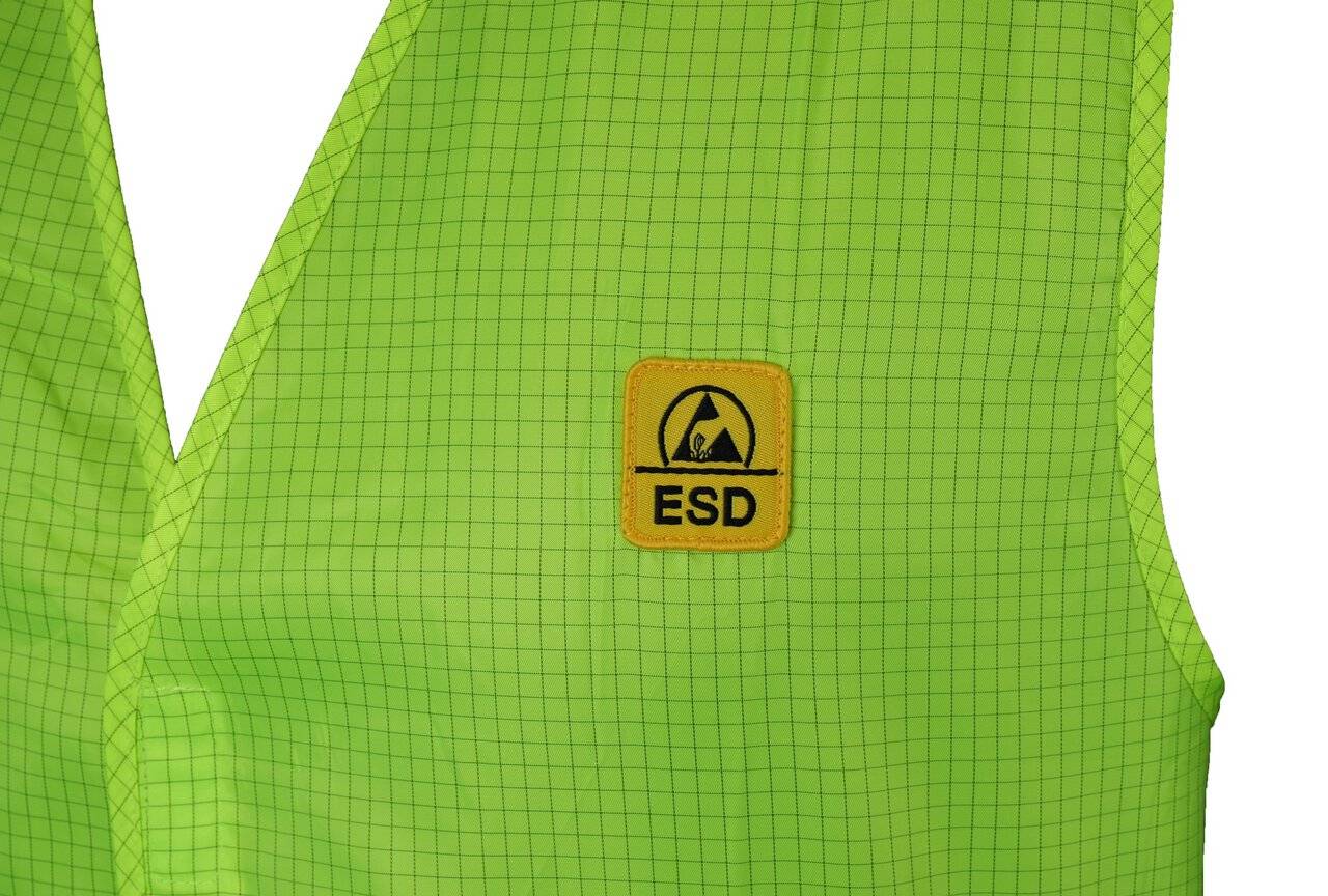 ESD-Warnweste, IEC 61340, neongelb, Größe 2 (L/XL)
