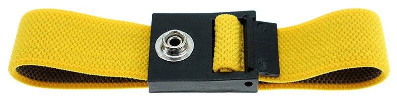ESD-Armband, 7 mm Druckknopf, gelb, 220 mm