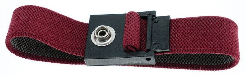 ESD-Armband, 7 mm Druckknopf, rot, 220 mm