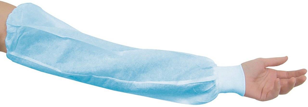 Hygostar Schutzärmel SMS, blau mit Strickbündchen, VPE: 100 Stück