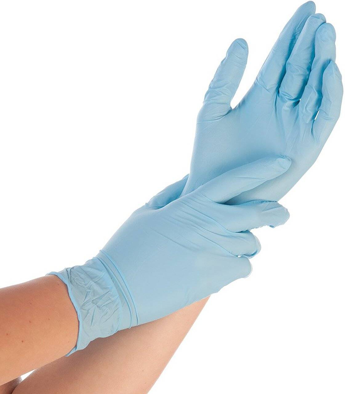 Hygostar Nitrilhandschuhe SAFE PREMIUM, blau, Größe M, puderfrei