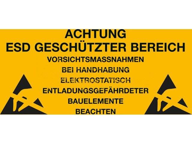 Kunststoffschild für EPA, deutsch, gelb