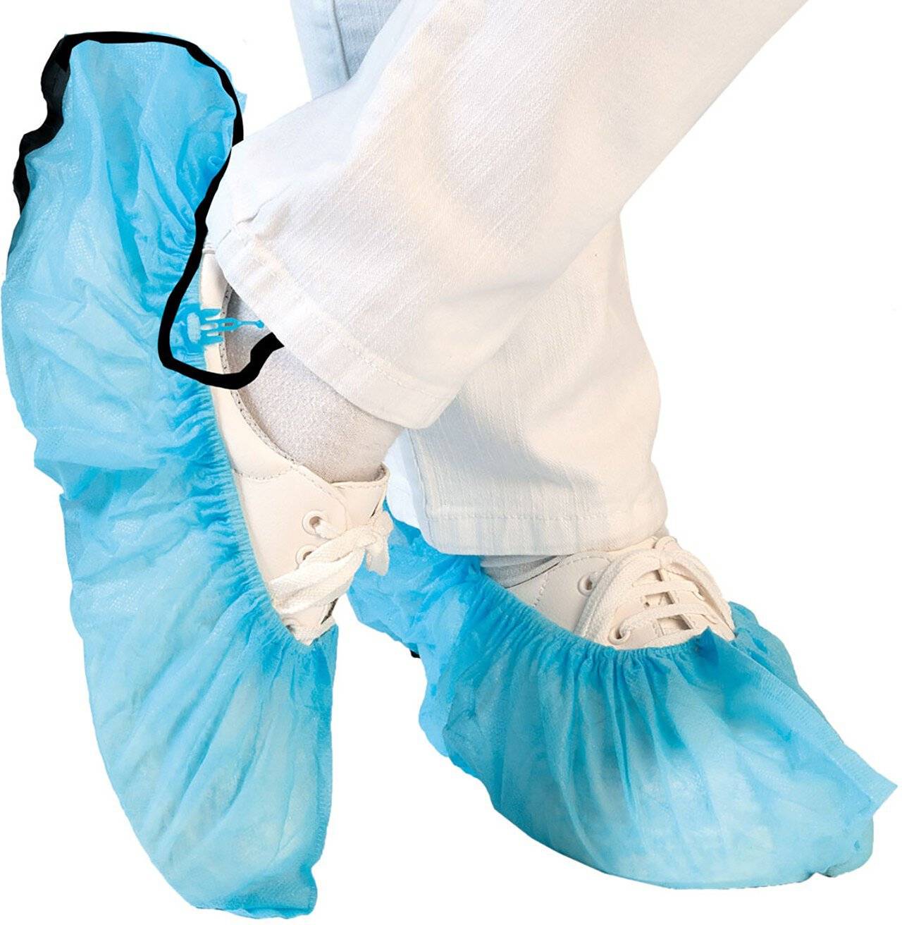 Hygostar Überschuh PP, blau, ESD Band, für HYGOMAT 100 Stück/Pack