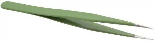 ESD Präzisionspinzette, 120 mm, 0,12 x 0,20 mm, epoxidharz-beschichtet, nicht magnetisch