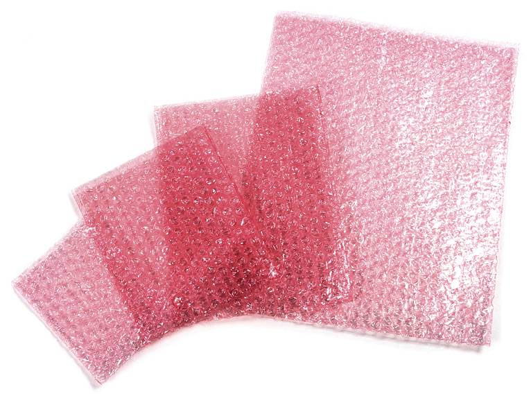 ESD-Luftpolstertasche, rosa, ableitend, 100 x 150 mm