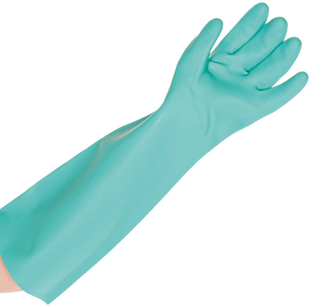 Hygostar Nitril-Handschuh PROFESSIONAL, grün, Größe L, 46cm, allergiefrei