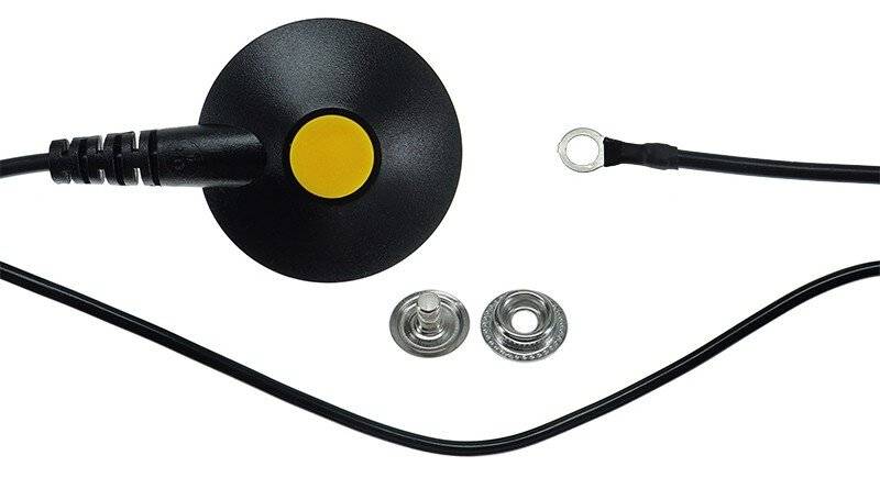 SafeGuard by Weidinger ESD-Erdungskabel, 10 mm Druckknopf/Öse, schwarz, 4,5 m