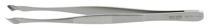 Bestückungspinzette, Edelstahl, für diagonale Anwendung, Backenbreite 6 mm, 145 mm