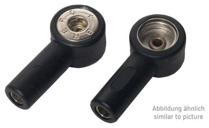 Bananenstecker-Adapter, 10/10 mm Druckknopf, isoliert