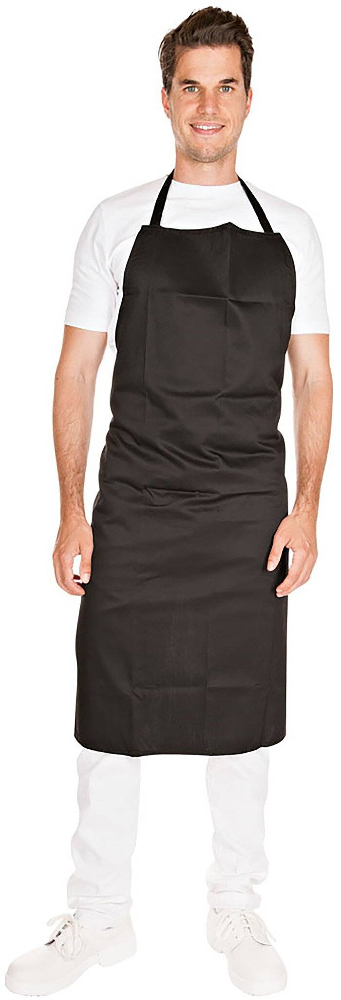 Hygostar Latzschürze, 80 x 80cm schwarz, Polycotton