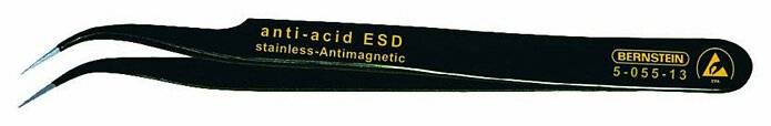 ESD SMD Pinzette 120mm Form 7a Edelstahl Winkel 40° ableitfähig