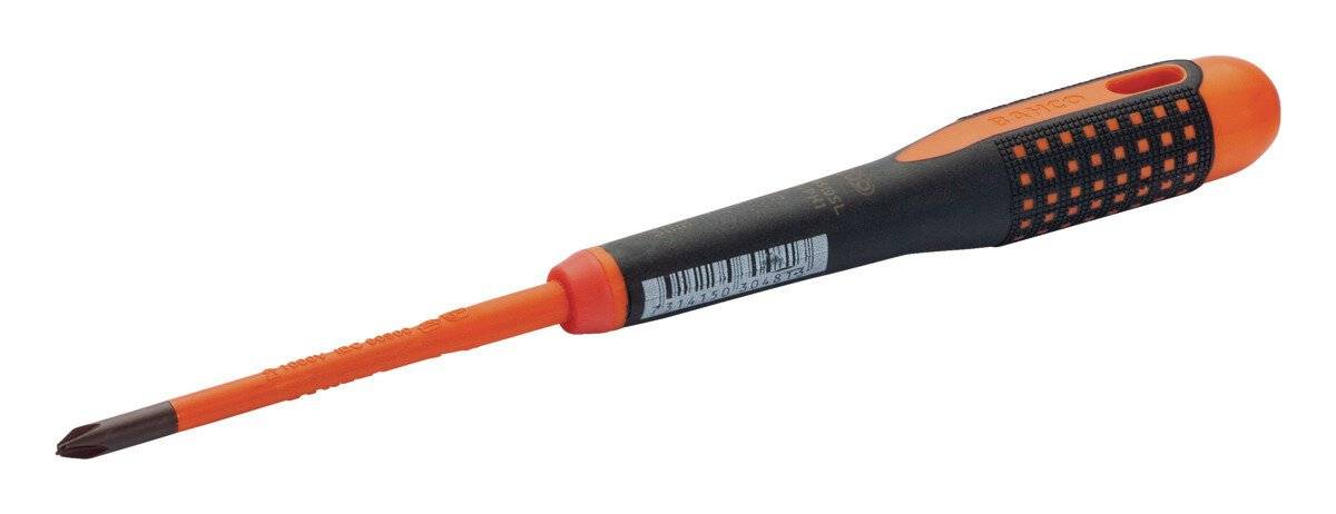 ERGO™-Schraubendreher mit Dreikomponenten-Griff für Schlitz- und Pozidriv-Schrauben, VDE isoliert, SLIM, 6 mm/PH2
