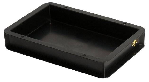 ESD Behälter, schwarz, 300 x 200 x 53 mm