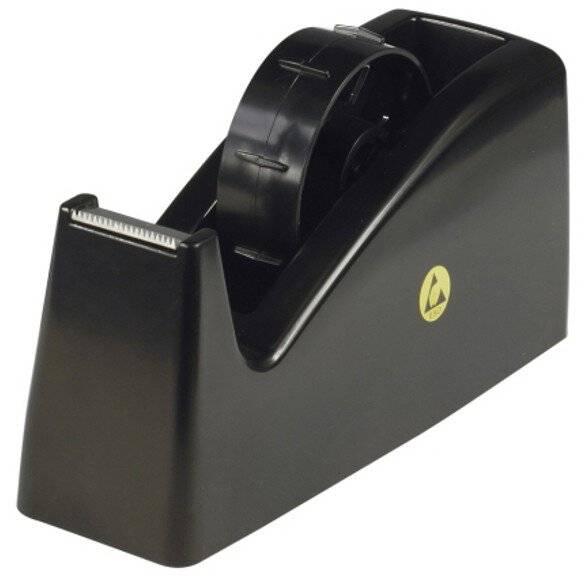 ESD-Klebebandabroller aus ABS, Klebebandbreite max. 25 mm, 210 x 110 x 77 mm
