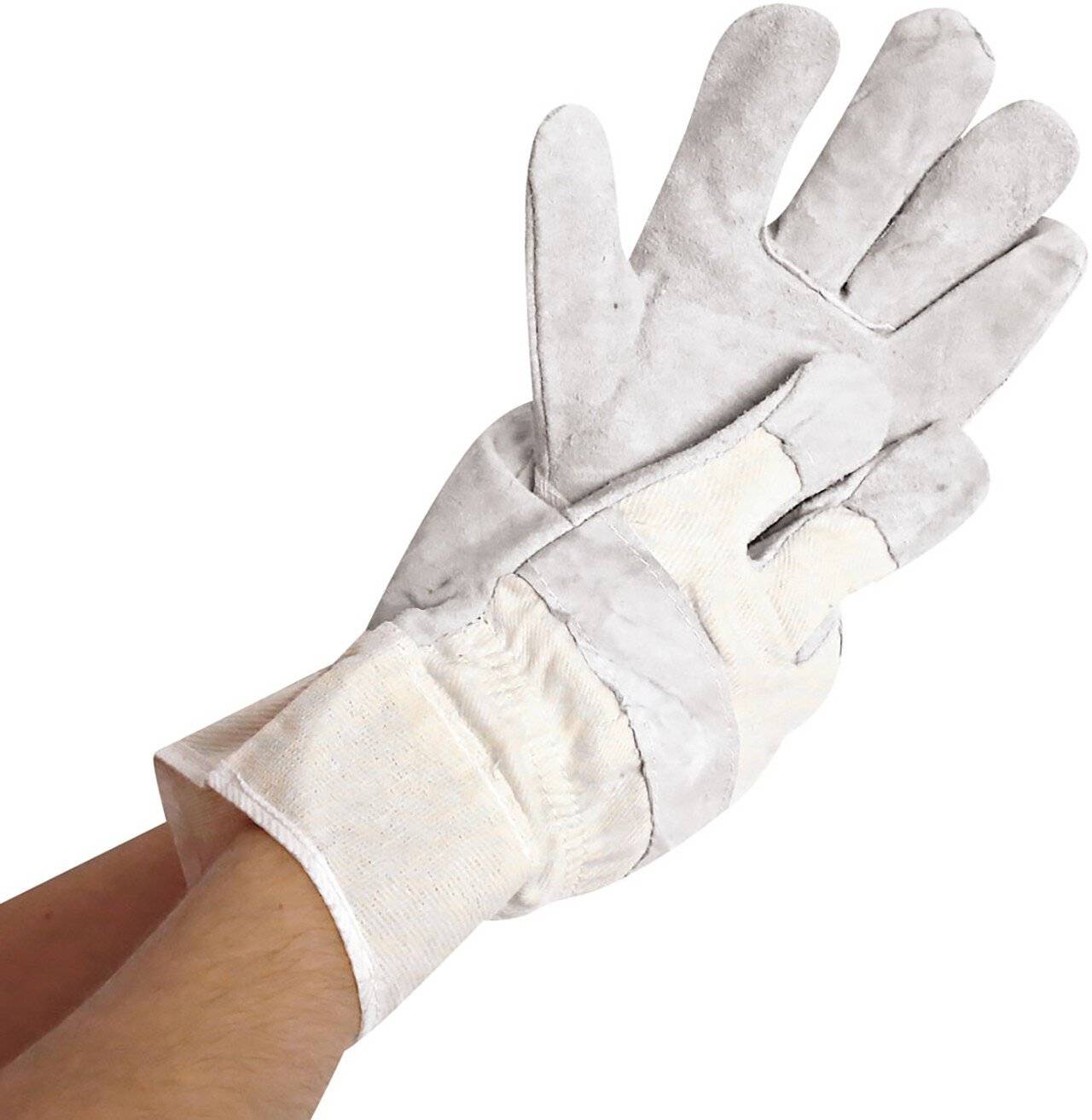 Rindspaltleder-Handschuh WORK natur, Größe XXL