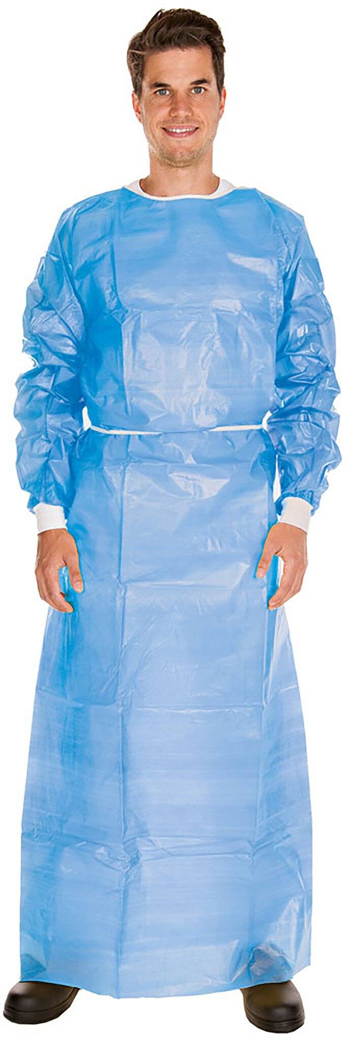 Hygostar OP-Kittel, PE teillaminiert, blau 115x140 cm